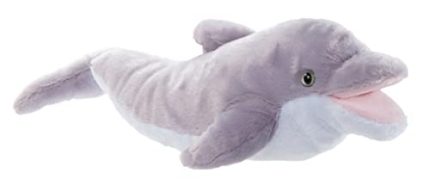 The Petting Zoo Dolphin Hand Puppet Stuffed Animal Plushie. Gifts for Kids. Puppetz Animals. Dolphin Interactive Puppets Plush Toy 19 Inches