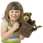 Folkmanis Bear in Tree Stump Hand Puppet. Brown - Image 4